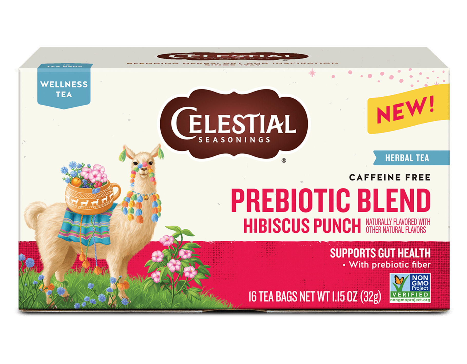Prebiotic Blend Hibiscus Punch Wellness Tea – Celestial Seasonings
