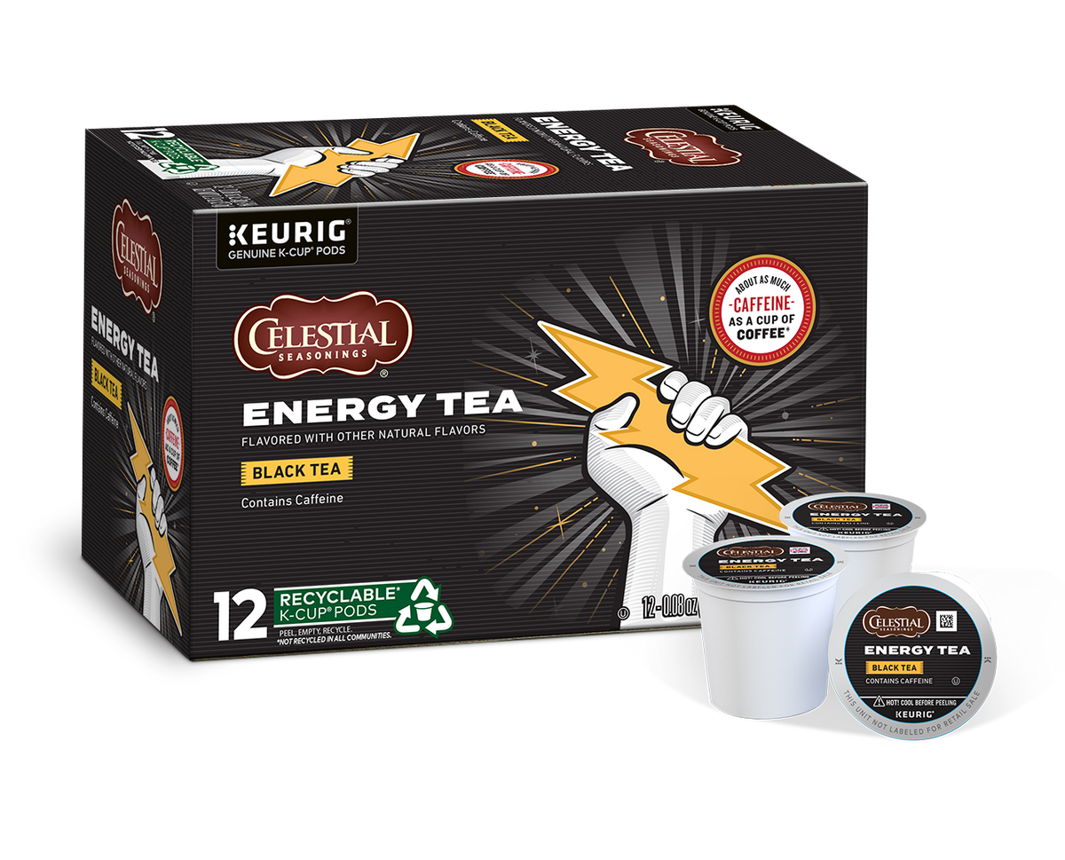 Energy Black Tea K-Cup Pods – Celestial Seasonings - Hain