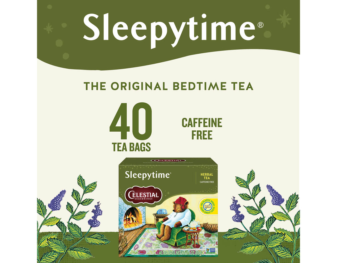 Sleepytime Herbal Tea, 40 ct; Sleepytime®
THE ORIGINAL BEDTIME 
40  Tea bags
CAFFEINE FREE