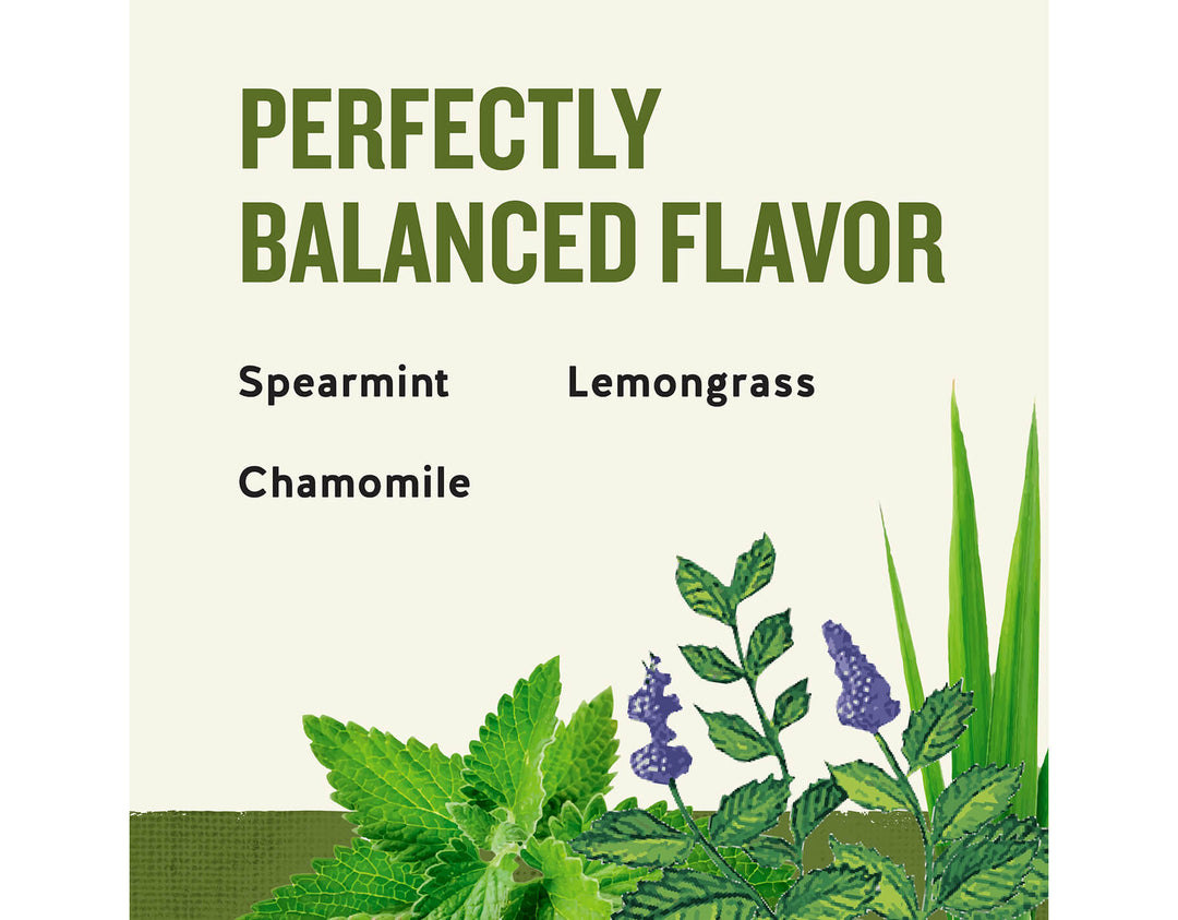 Sleepytime Herbal Tea, 40 ct; PERFECTLY
BALANCED FLAVOR
Spearmint
Lemongrass
Chamomile