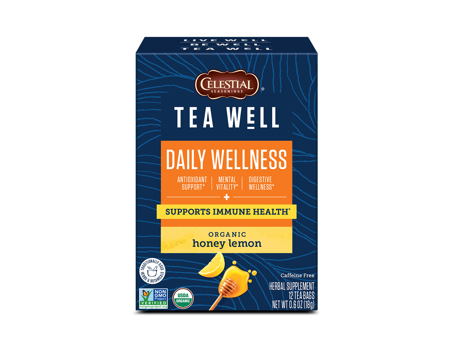 TeaWell Organic Honey Lemon Wellness Tea