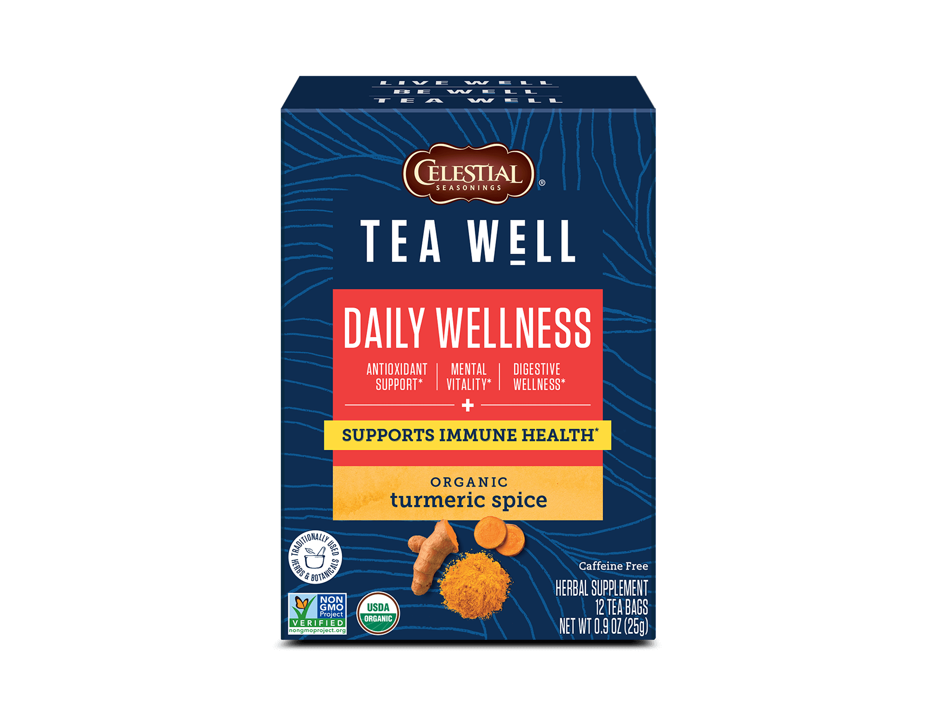 TeaWell Organic Turmeric Spice Wellness Tea