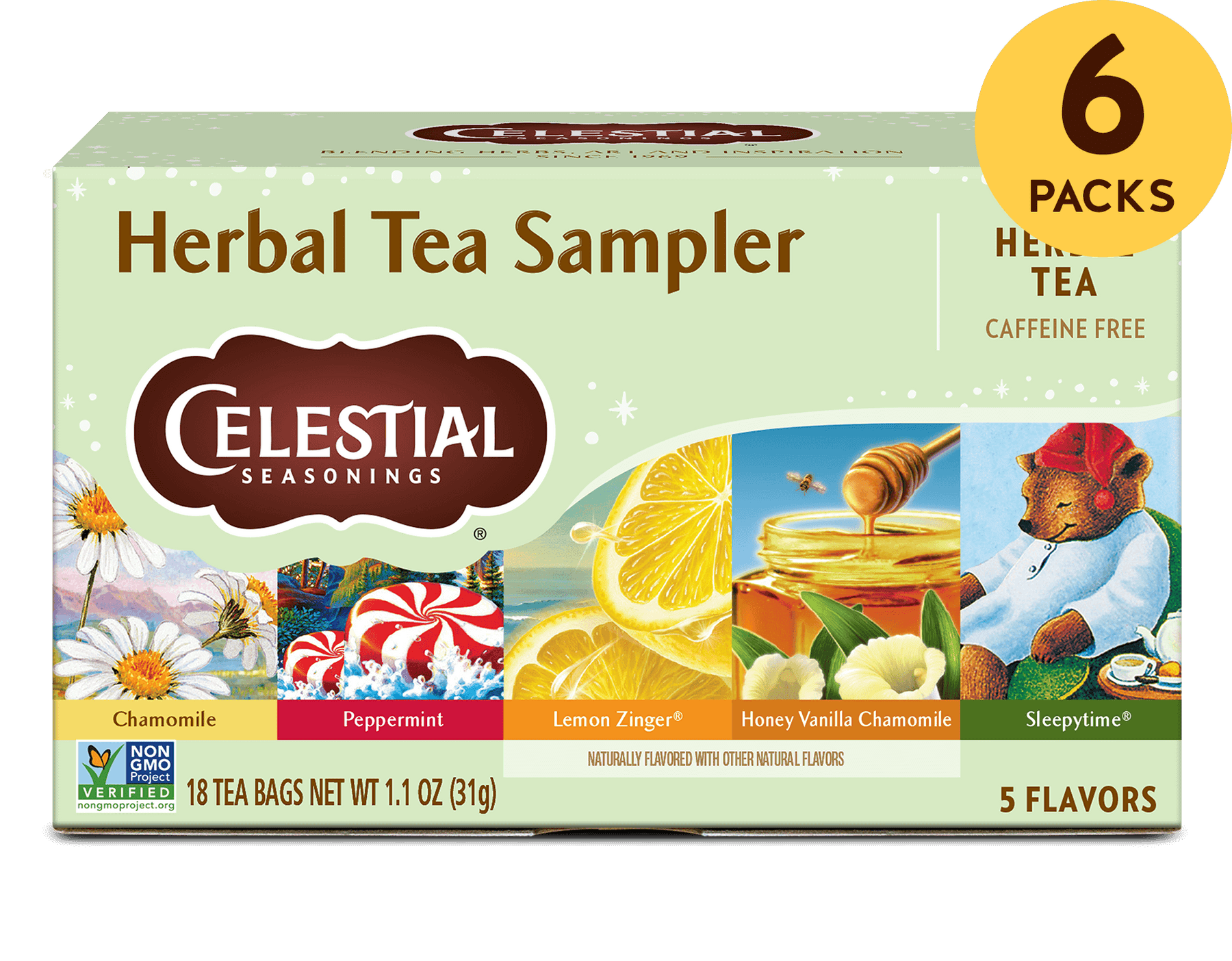 Herbal Tea Sampler | 5 Soothing Herbal Favorites – Celestial Herbal Tea Sampler | 5 Soothing Herbal Favorites – Celestial