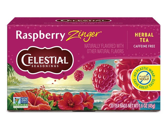 Raspberry Zinger Herbal Tea | Bright & Fruity Caffeine-Free – Celestial ...