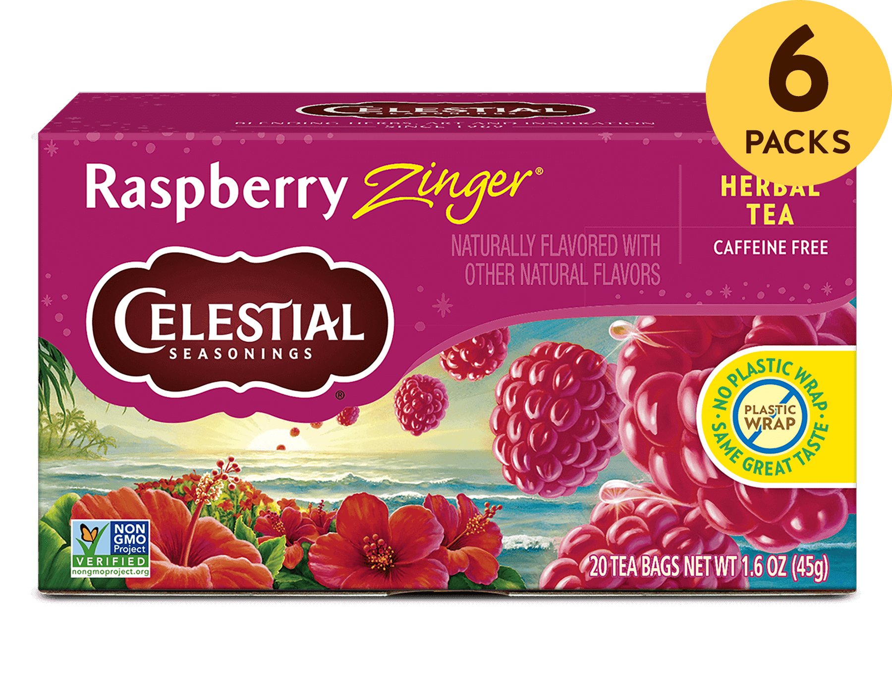 Raspberry Zinger Herbal Tea | Bright & Fruity Caffeine-Free – Celestial ...