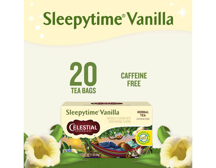 Sleepytime® Vanilla
20 TEA BAGS
CAFFEINE FREE
