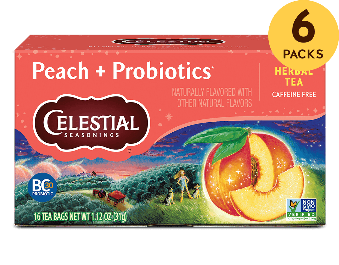 Peach + Probiotics Herbal Tea