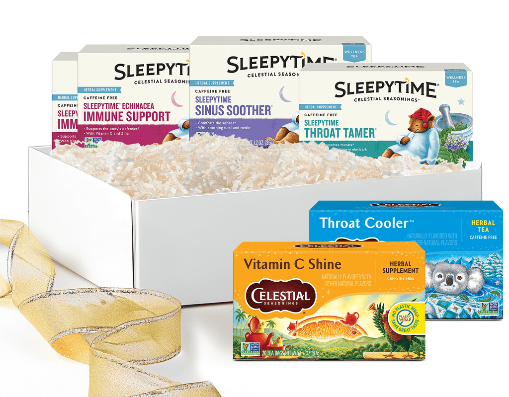 ◆睡眠shop◆ Comfort & Care Tea Gift Box | 6 Herbal Blends for Cold & Flu