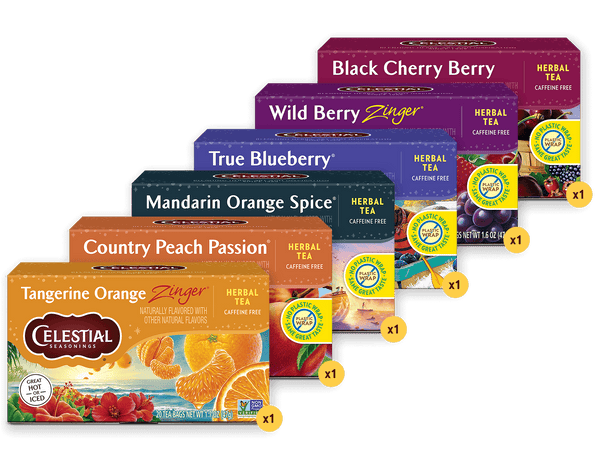 Fruity Favorites Tea Sampler | 6-Pack Herbal Tea Variety