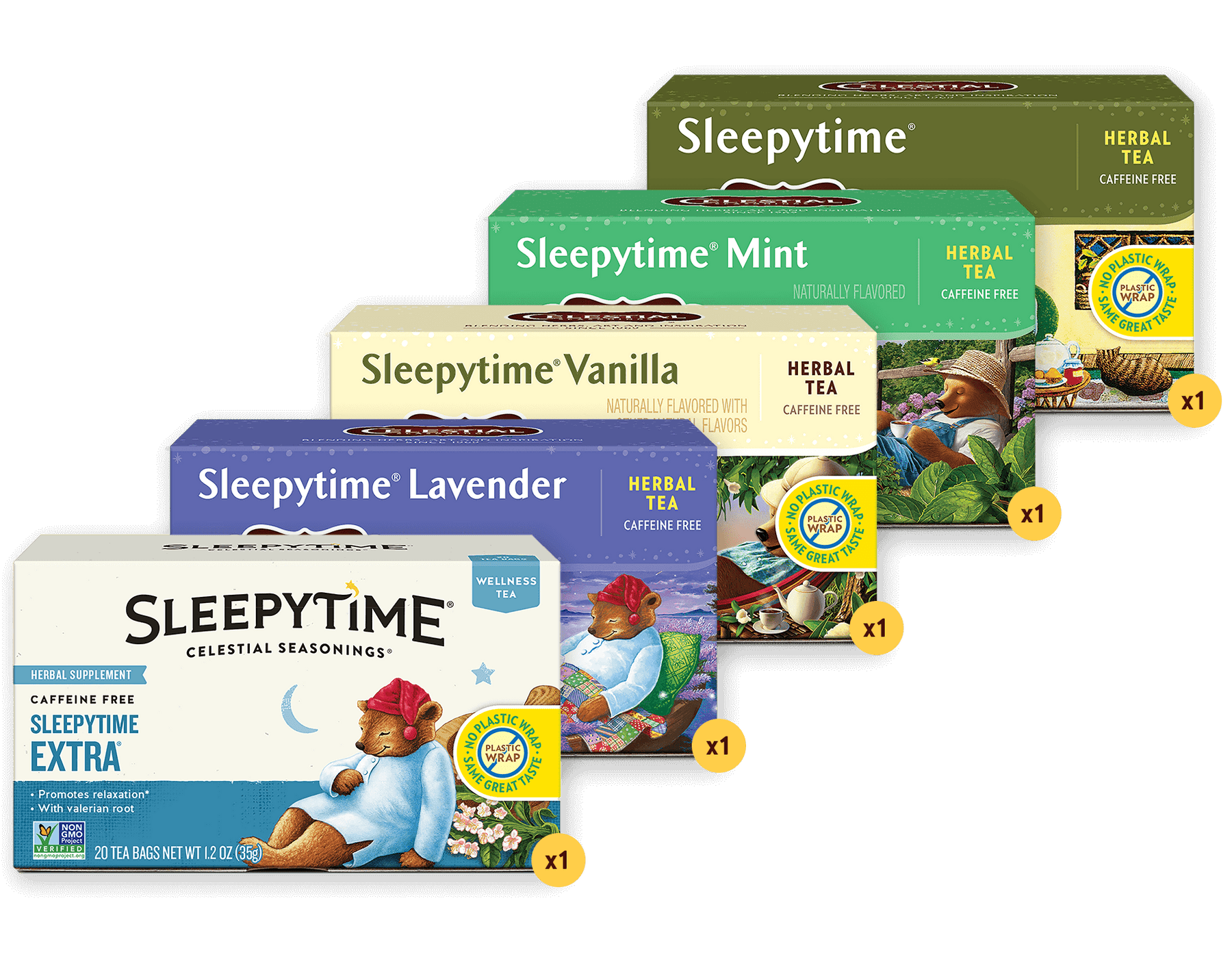 Sleepytime Favorites 5-Pack | Bedtime Tea Variety Pack Sampler ...