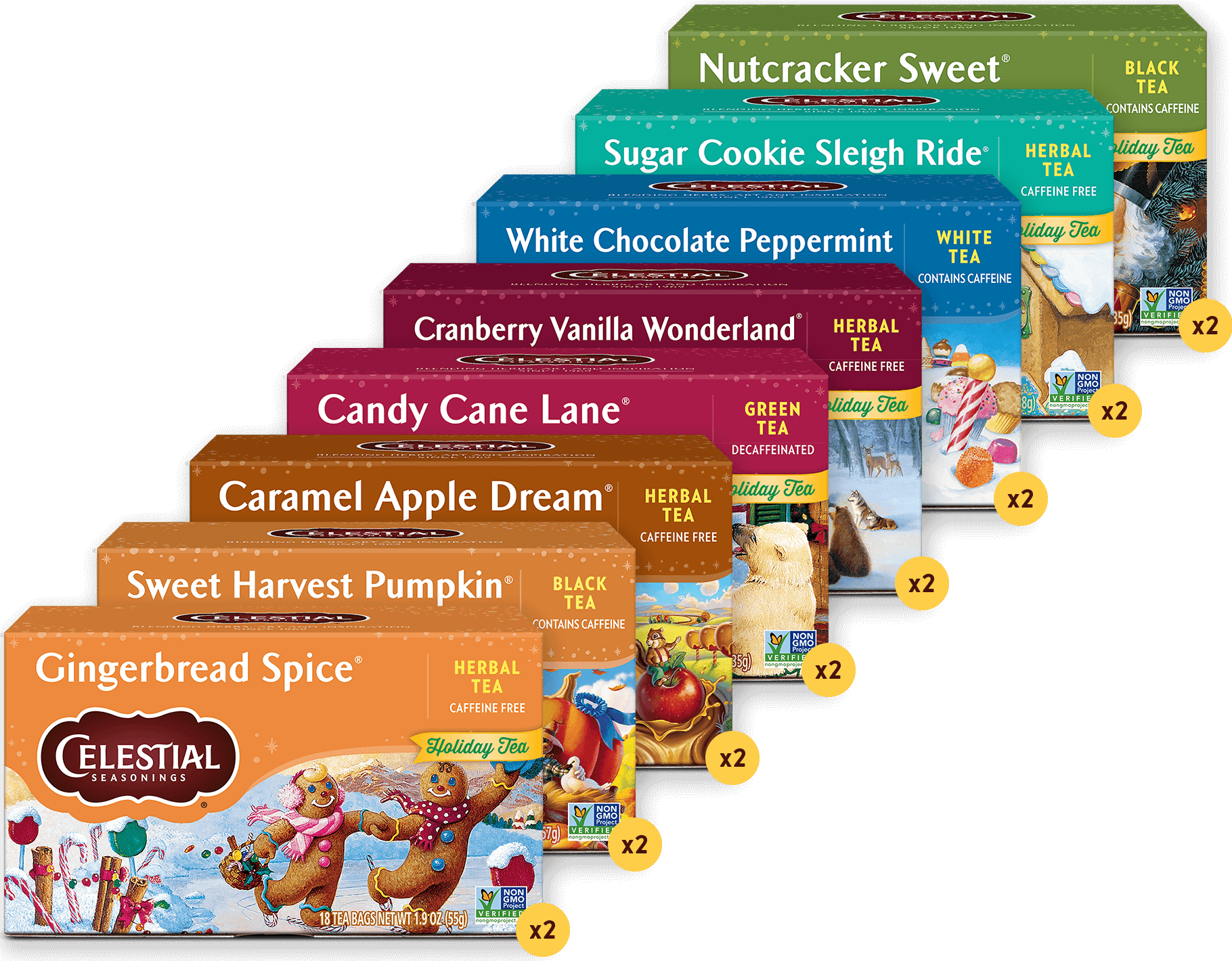 Seansonal Tea Holiday Tea Variety Pack | Festive Seasonal Herbal Teas – Celestial ...
