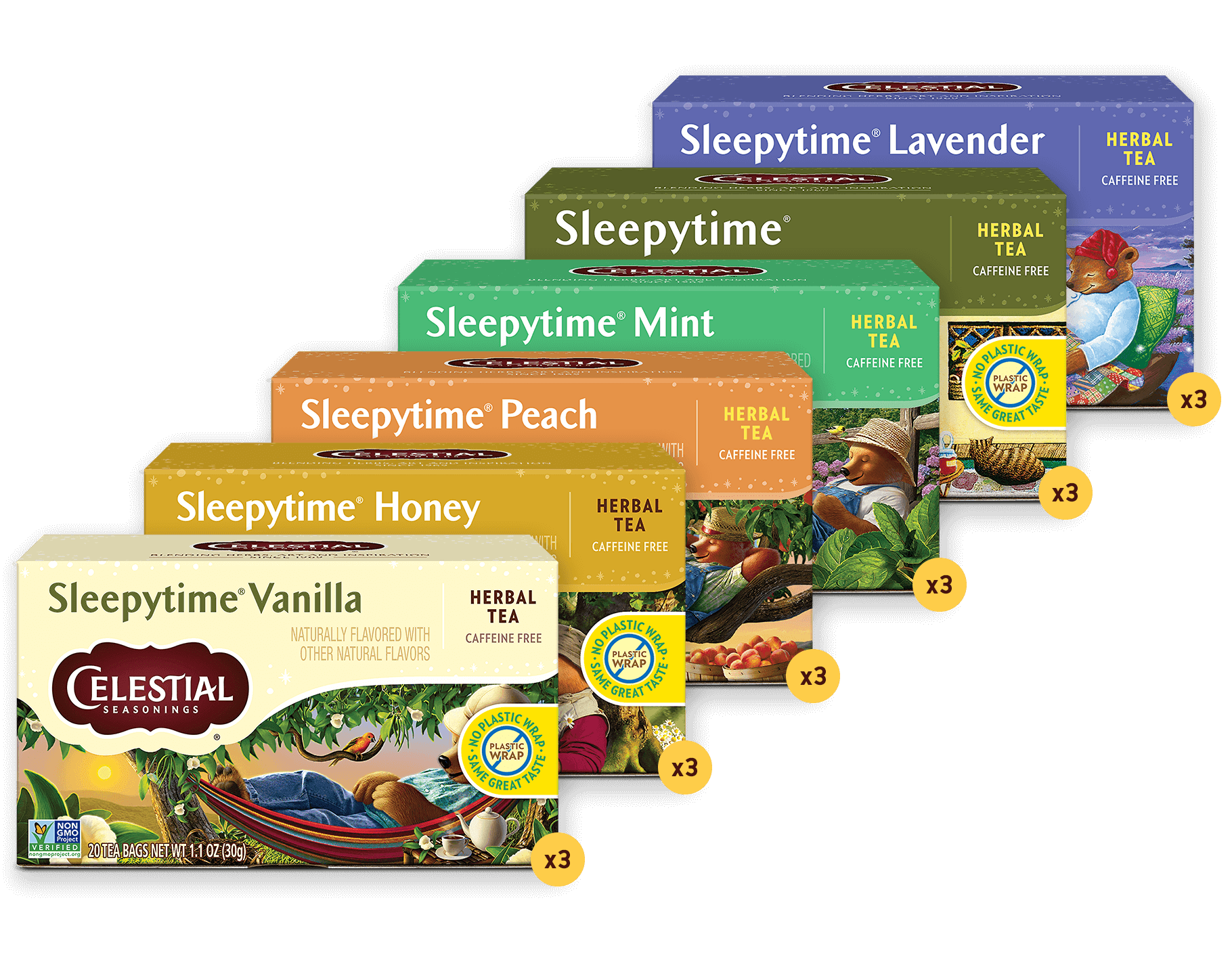 Sleepytime Variety Pack | 6 Soothing Bedtime Herbal Blends – Celestial ...