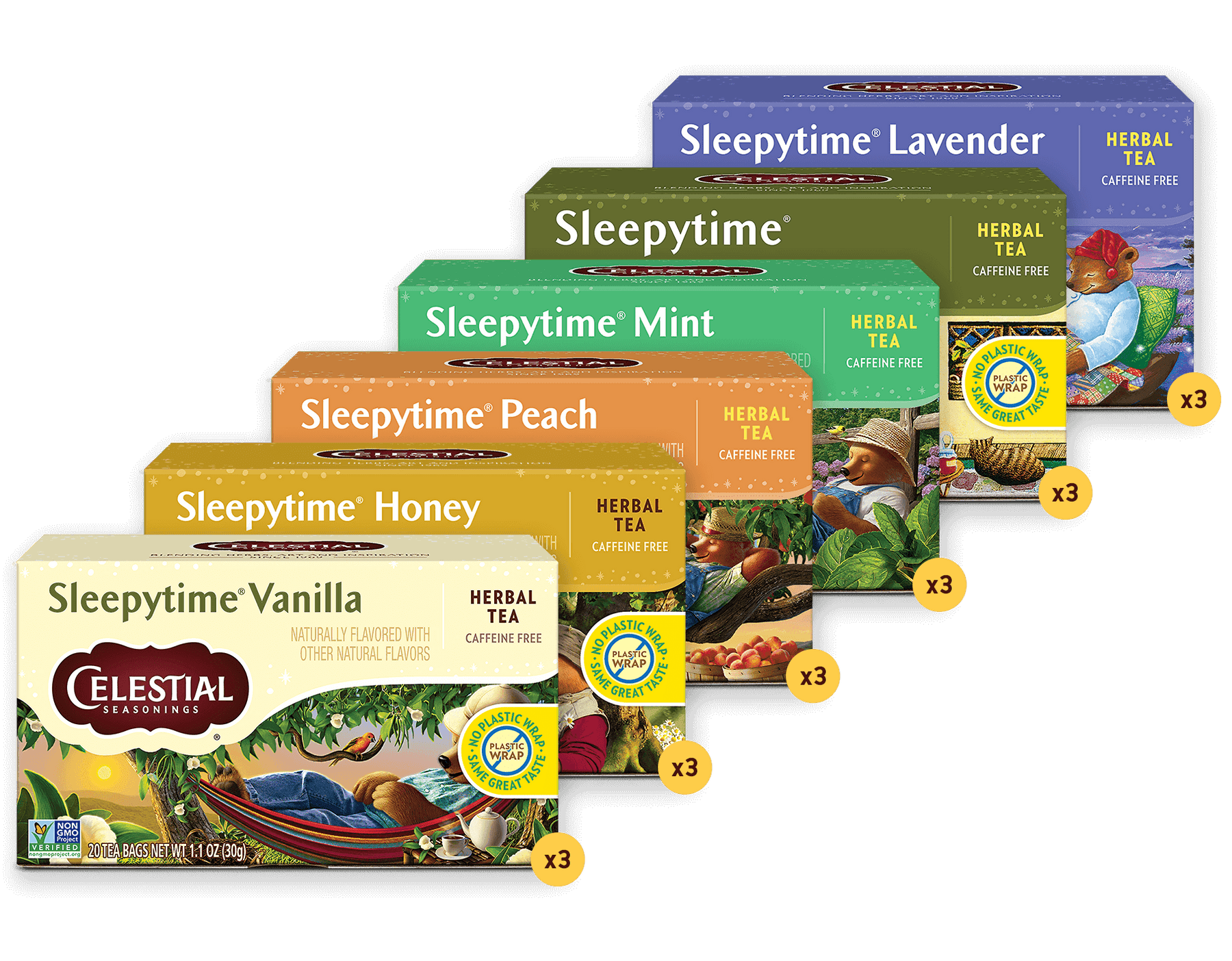 Sleepytime Variety Pack | 6 Soothing Bedtime Herbal Blends – Celestial ...