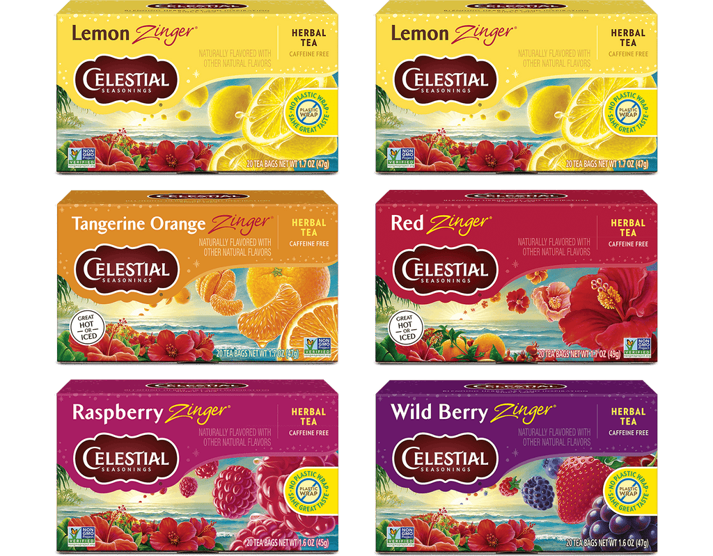 Zinger Gift Box | Fruity Herbal Tea Gift Set with 6 Flavors