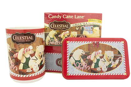 Candy Cane Lane Set (ceramic mug, lip balm, tin & tea) - Product Image Carousel