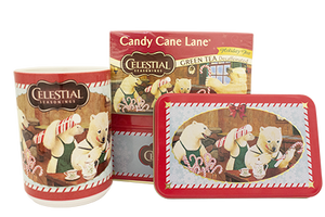 Candy Cane Lane Set (ceramic mug, lip balm, tin & tea) - Product Image Carousel